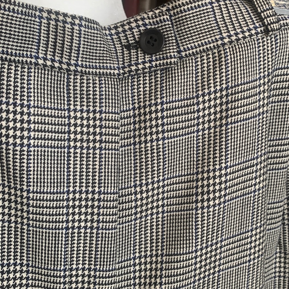 Talbots Classic Black and White Plaid Pants - Picture 3 of 4